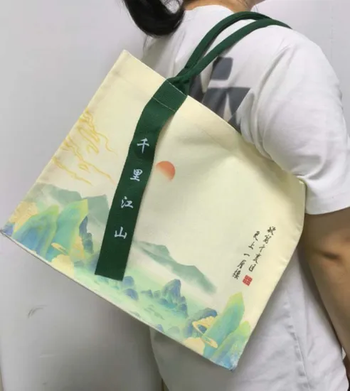 Umweltfreundliche, wiederverwendbare, langlebige Canvas-Tasche